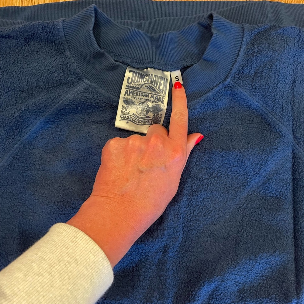 Jungmaven Short Sleeve Raglan Sherpa Sweatshirt